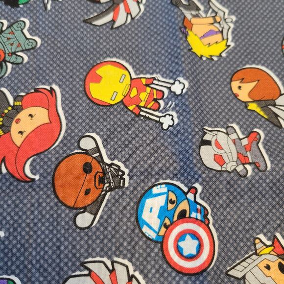 Marvel Team Impact Fabric 1 Yd x 44" Avengers Superhero Cotton Springs Blue - Picture 15 of 16